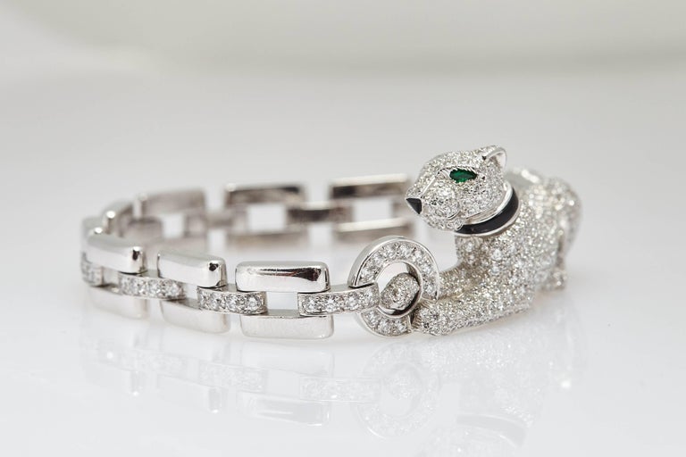 Cartier Panther Diamond Bracelet For Sale at 1stdibs