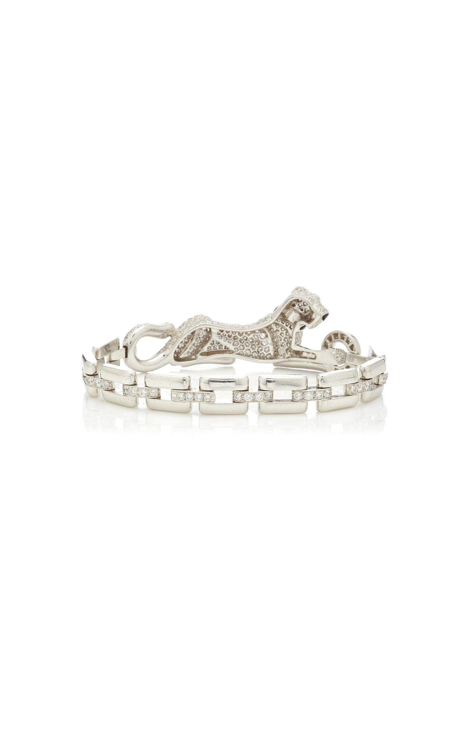 diamond panther bracelet