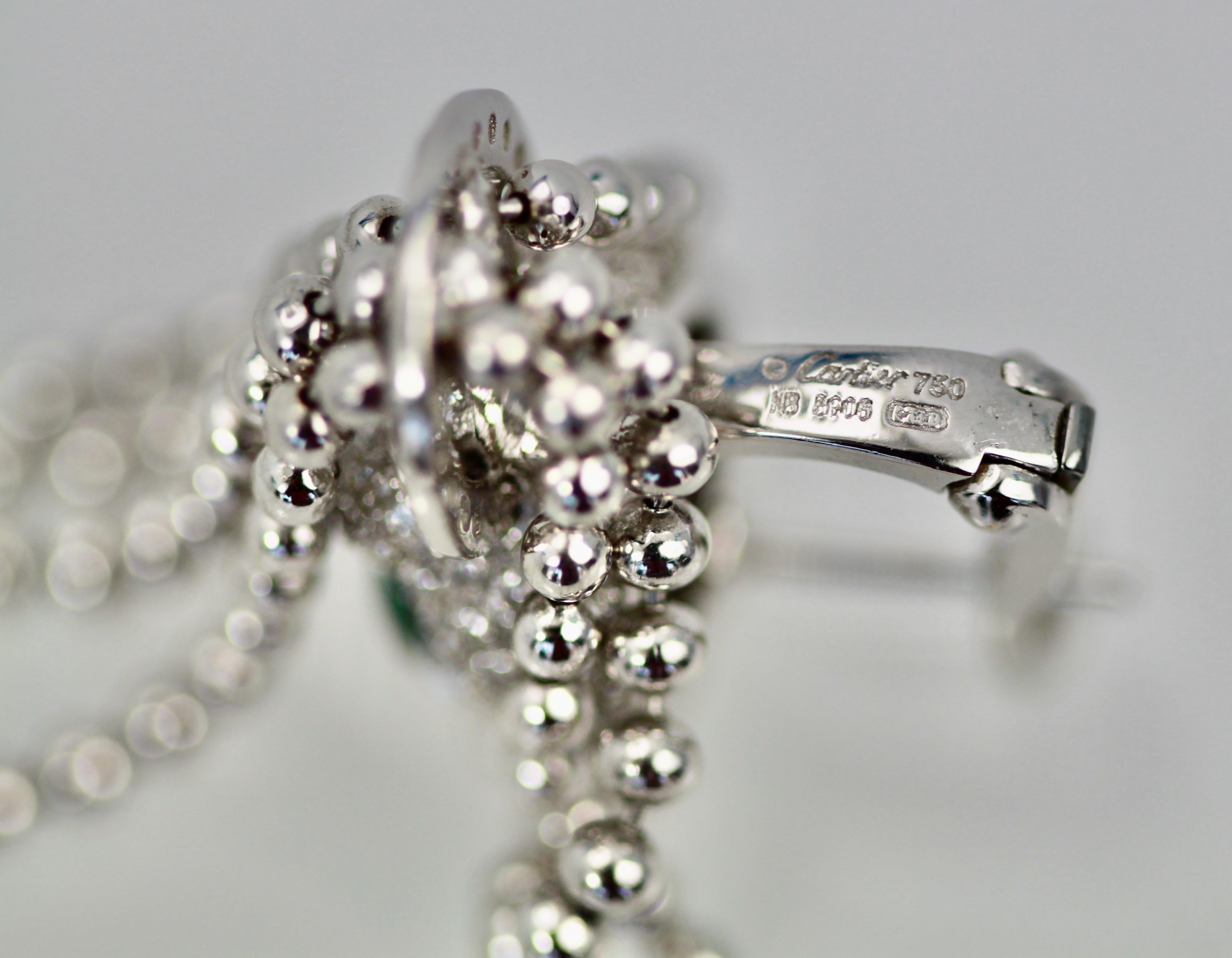Cartier Panther Diamond Earrings with Tassels 5
