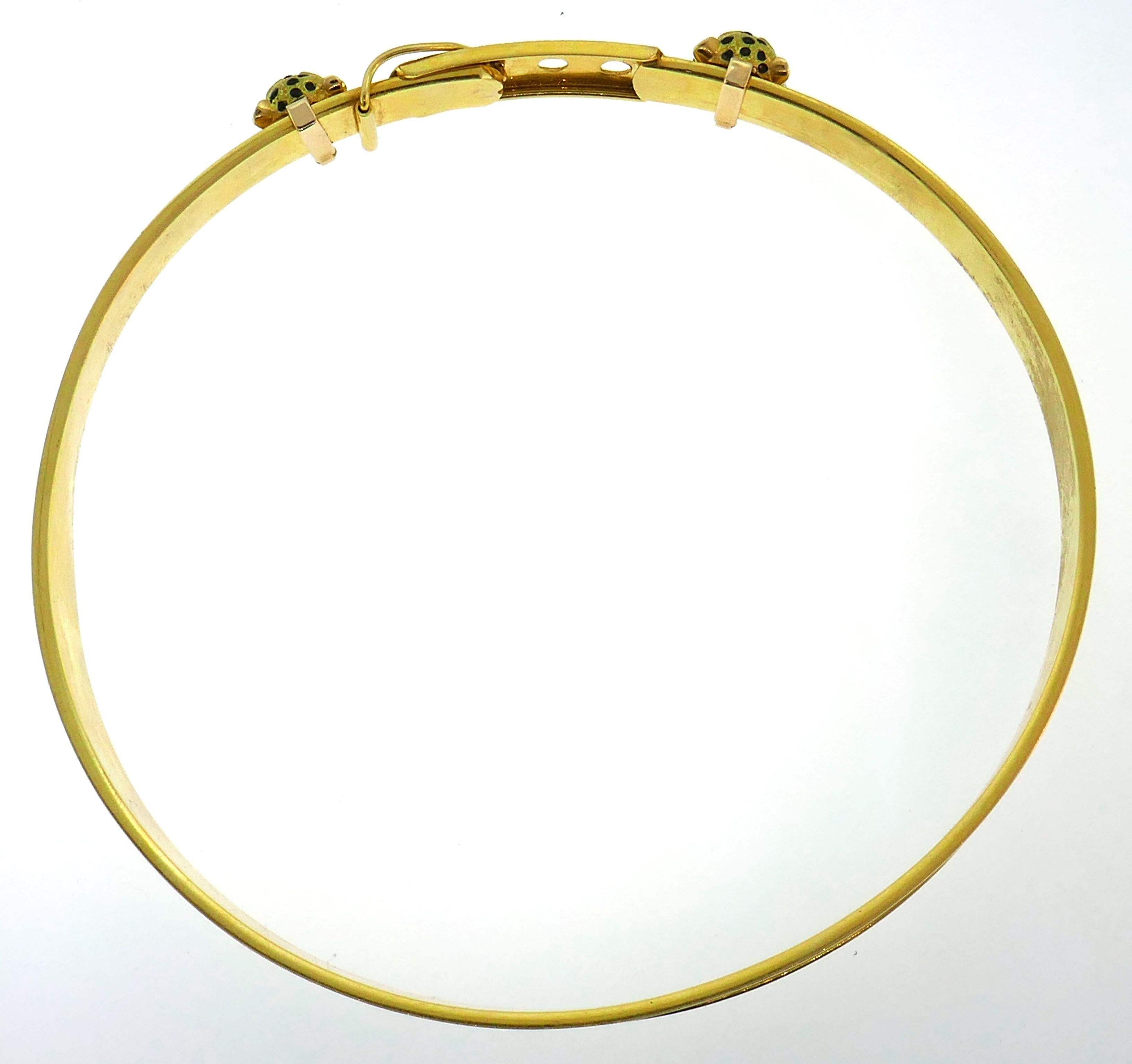 Cartier Panther Gold Buckle Choker Necklace Diamond  1