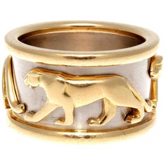 Vintage Cartier Panther Gold Ring