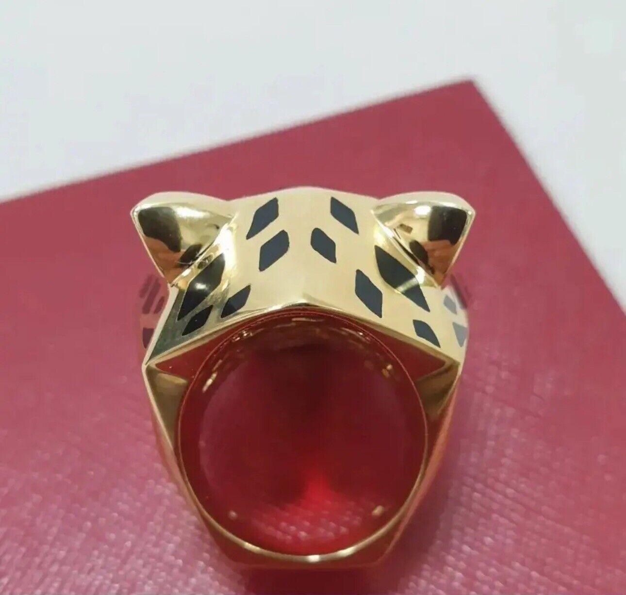 Women's CARTIER Panther Head  Yellow Gold Ring