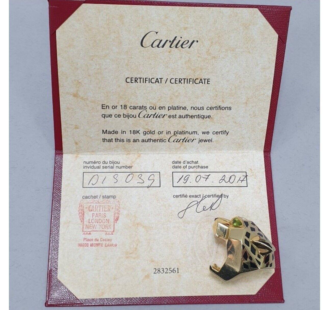 CARTIER Panther Head  Yellow Gold Ring 1
