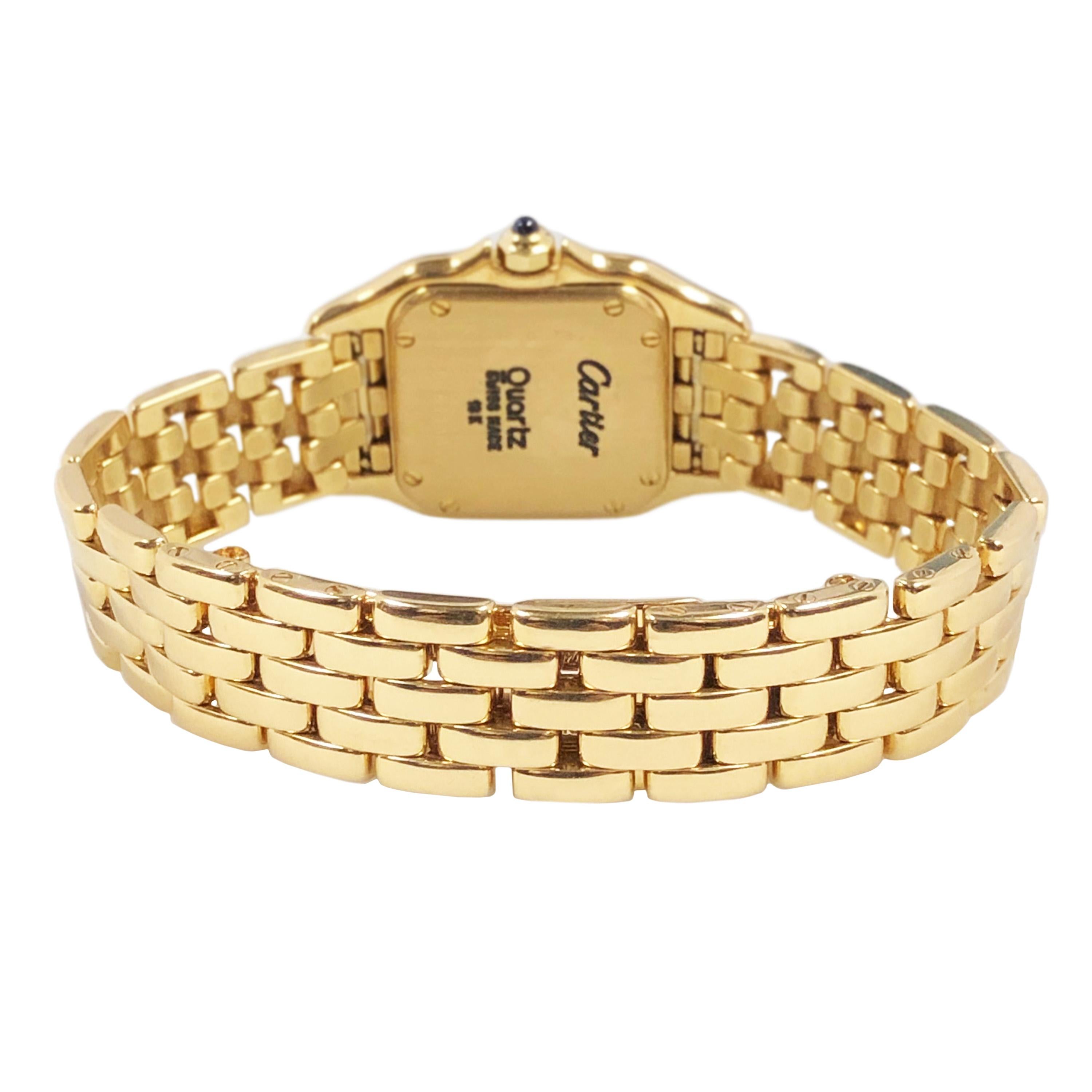 Cartier Panther Ladies 18 Karat Quartz Wrist Watch 1