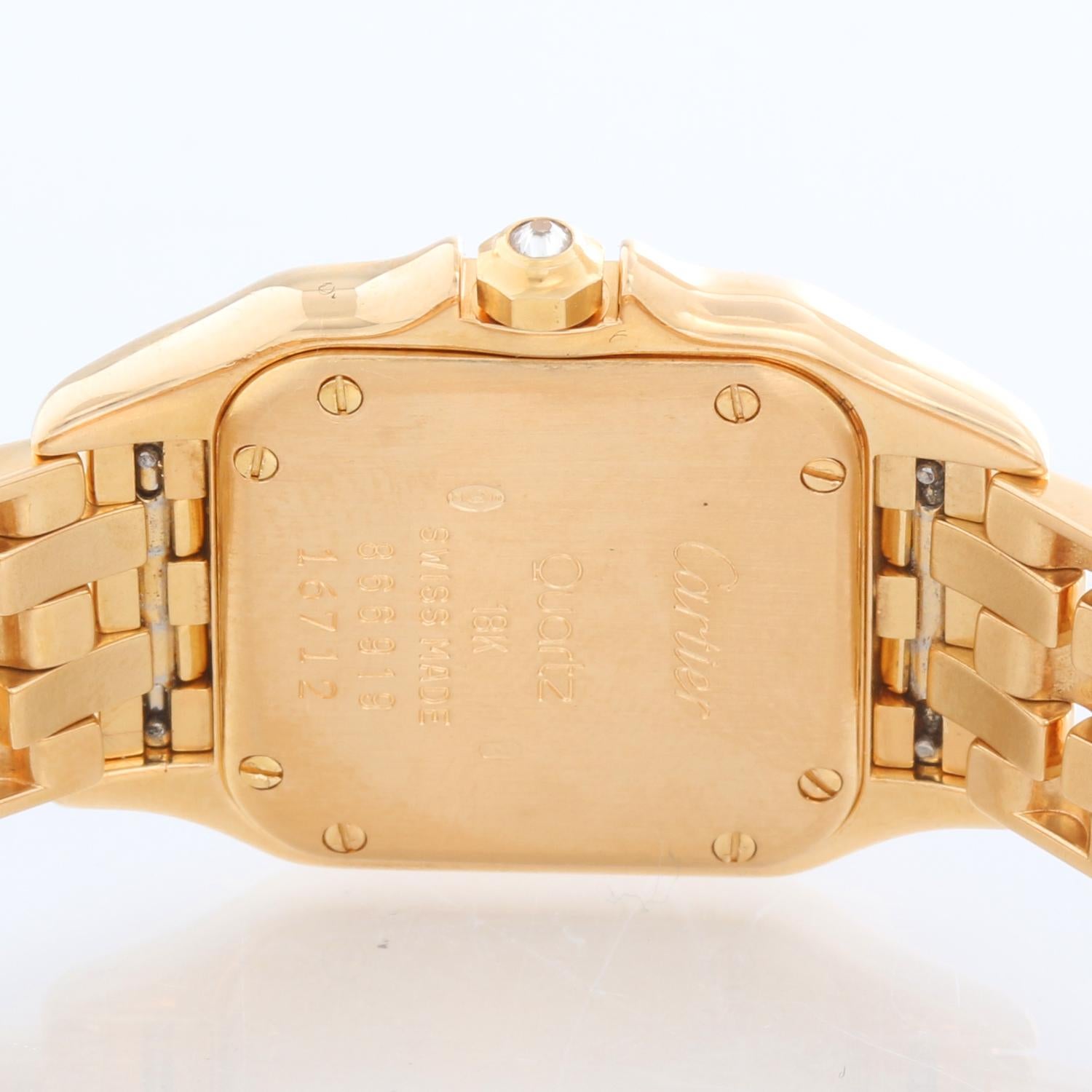 Women's Cartier Panther Ladies 18 Karat Yellow Gold Diamond Watch
