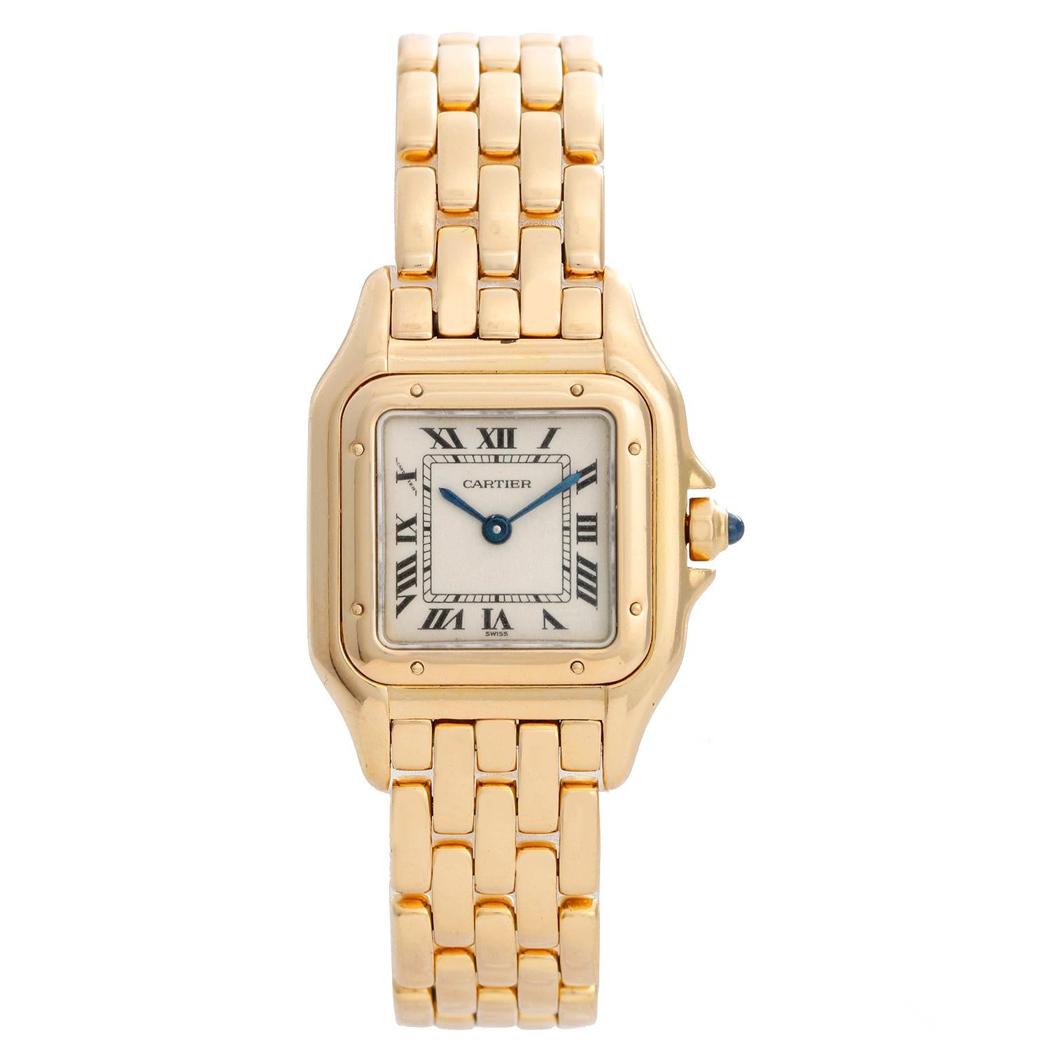 Cartier Panther Ladies 18 Karat Yellow Gold Panthere Watch W25022B9