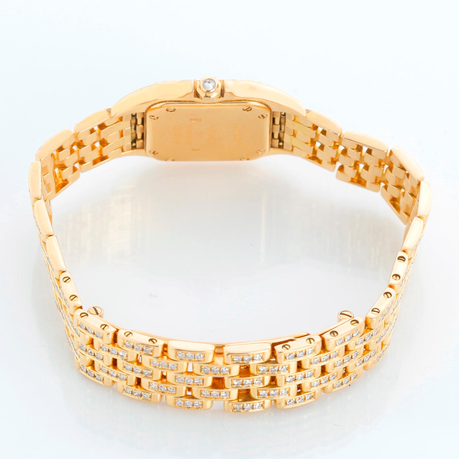 Cartier Panthère pour femmes en or jaune 18 carats pavé de diamants et nacre de Tahiti W Pour femmes en vente