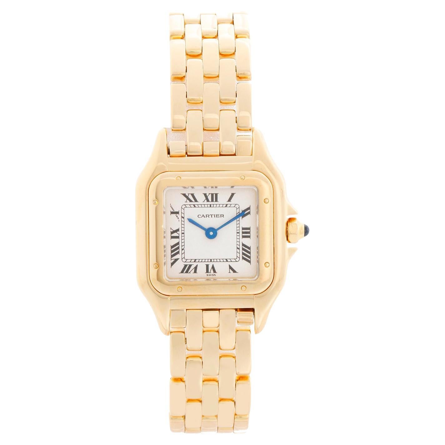 Cartier Panther Ladies 18k Yellow Gold Watch 1070 W25022B9