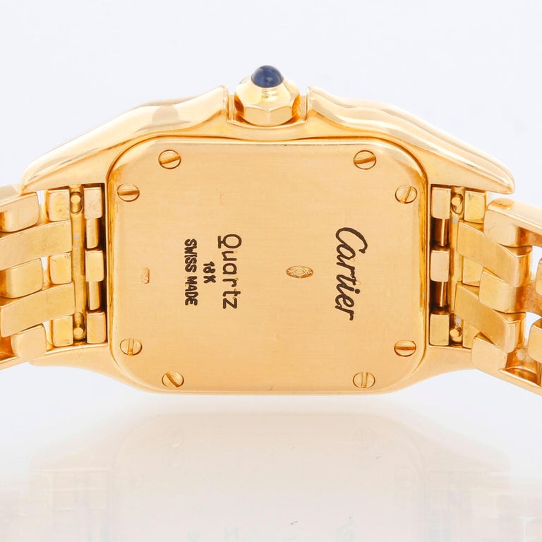 Women's Cartier Panther Ladies 18k Yellow Gold Watch For Sale