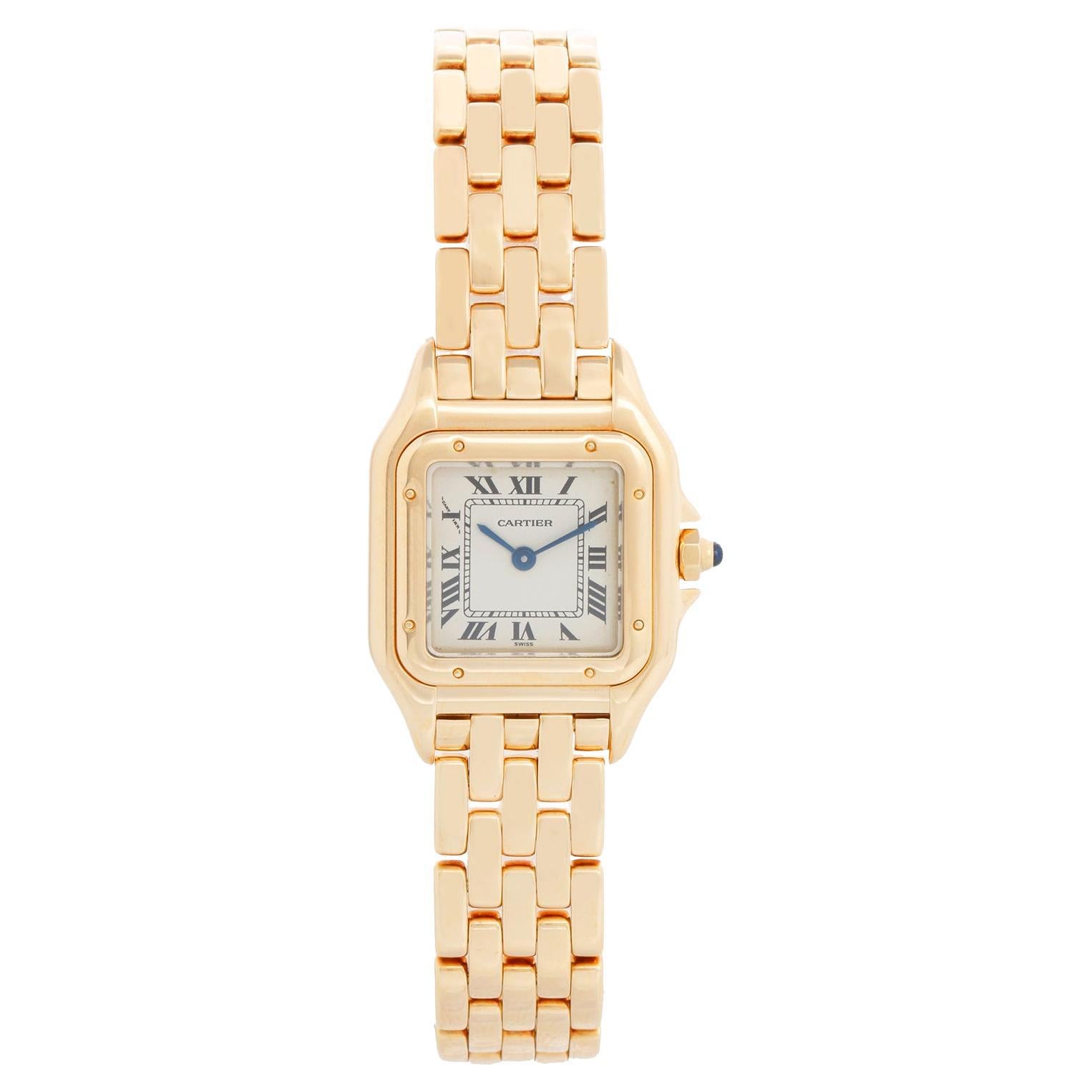 Cartier Panther Ladies 18k Yellow Gold Watch W25022B9 1070