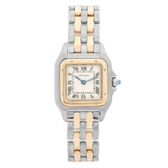 Cartier Panther Ladies 2-Tone 2-Row Steel and Gold Watch W25029B6