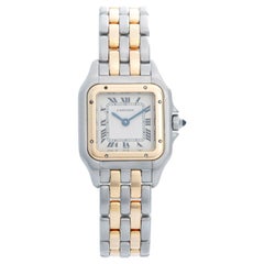 Cartier Panther Ladies 2-Tone 2-Row Steel and Gold Watch W25029B6