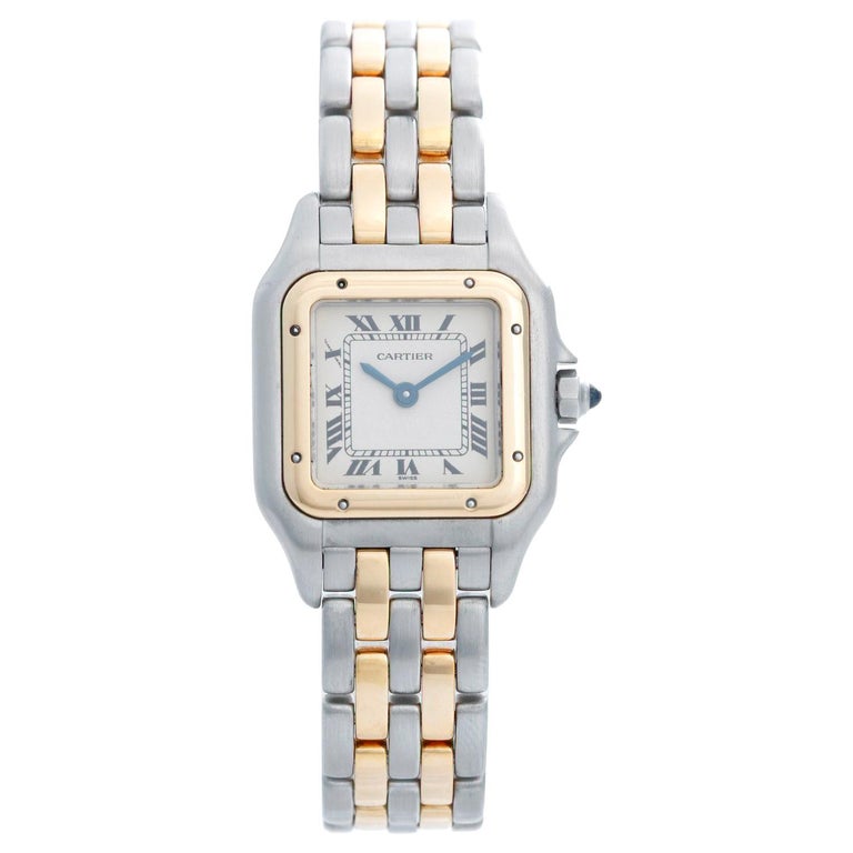 Cartier Panther Ladies 2-Tone 2-Row Steel and Gold Watch W25029B6 at ...