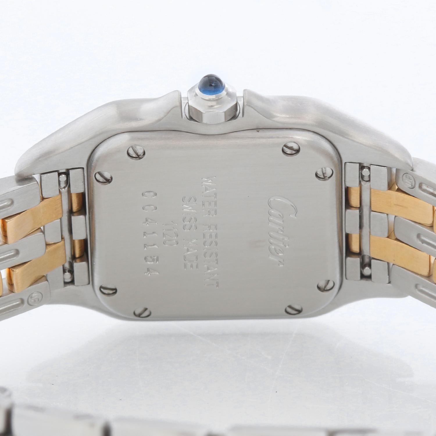 Women's Cartier Panther Ladies 2-Tone 2-Row Steel & Gold Watch W25029B6