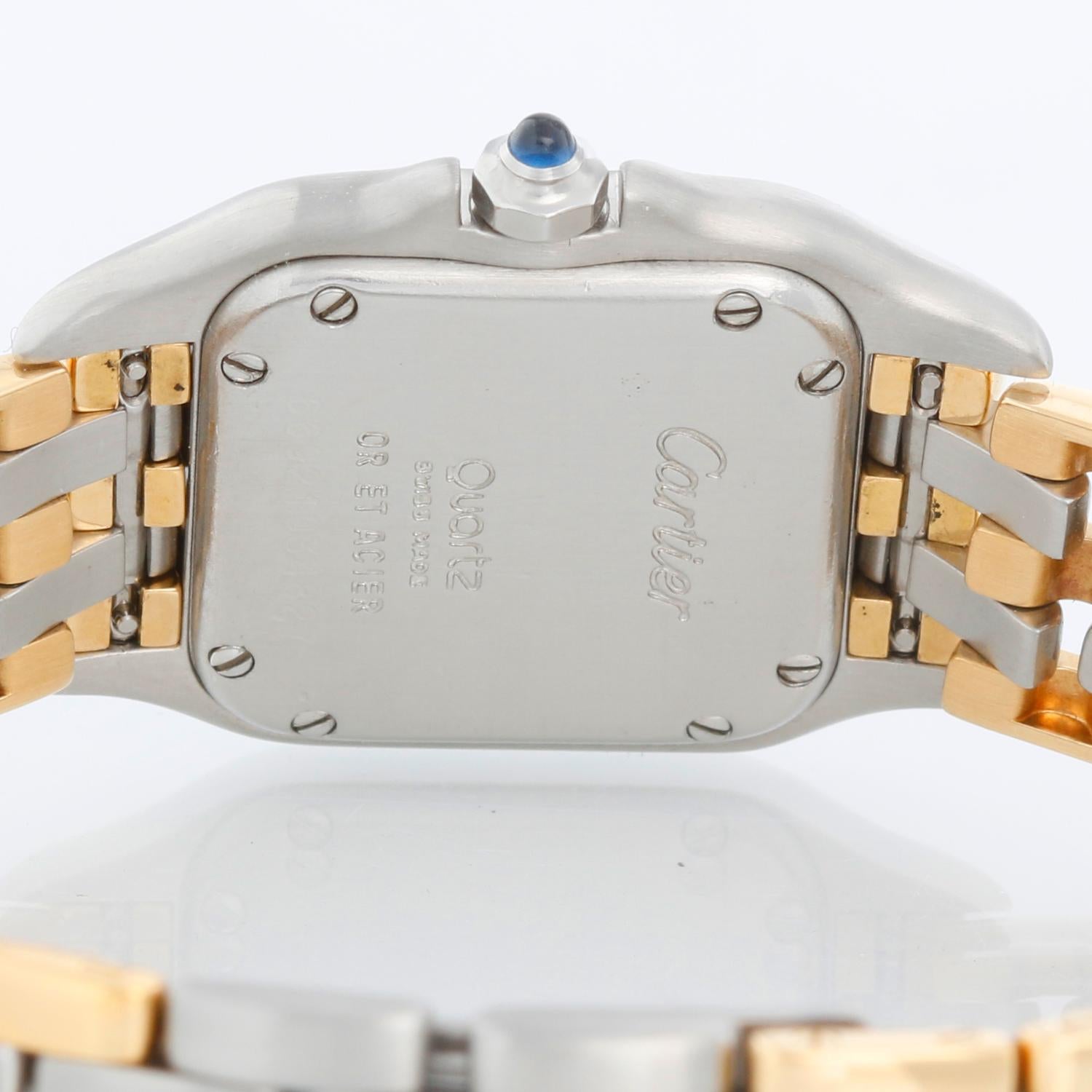 Women's Cartier Panther Ladies 2-Tone 3-Row Steel & Gold Watch