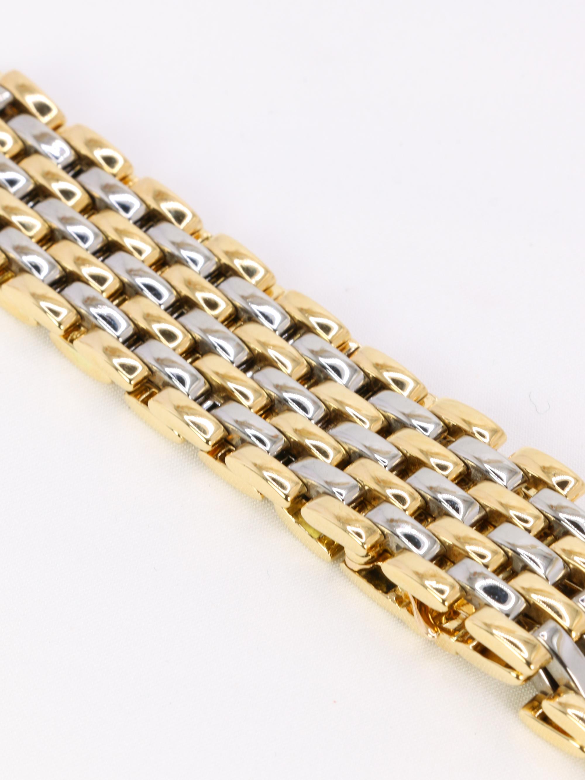 Femenino o masculino CARTIER Pulsera de eslabones Pantera de oro amarillo y acero en venta