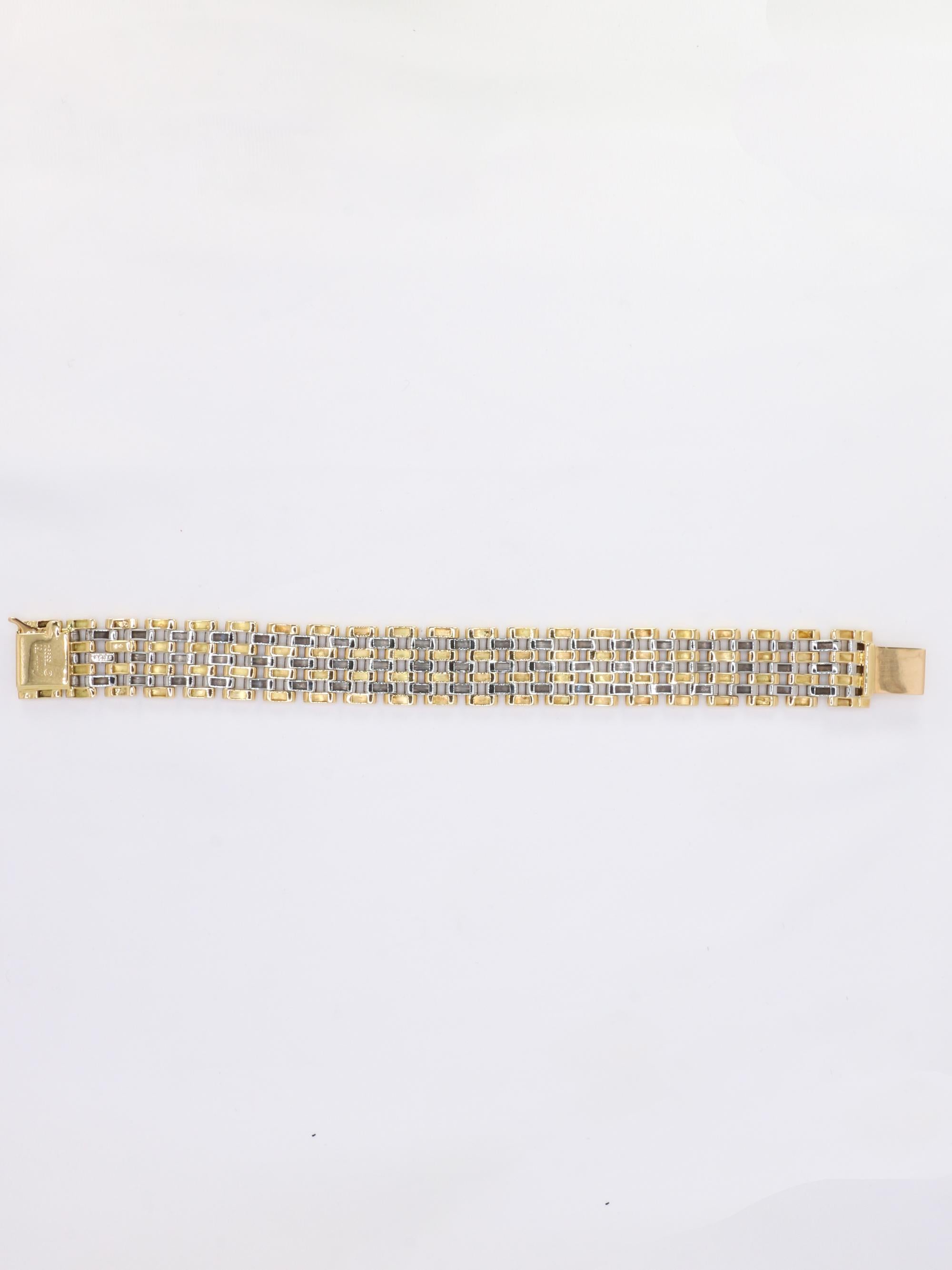 CARTIER Pulsera de eslabones Pantera de oro amarillo y acero en venta 3