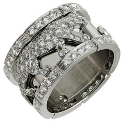 Cartier, bague Panthère Mahango en or blanc et diamants. Taille 62