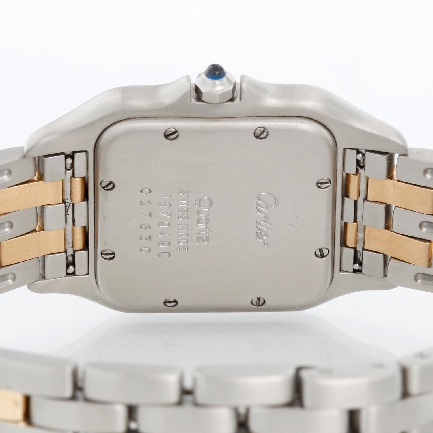 Cartier Panther Midsize 2-Tone 2-Row Steel & Gold Watch In Excellent Condition In Dallas, TX