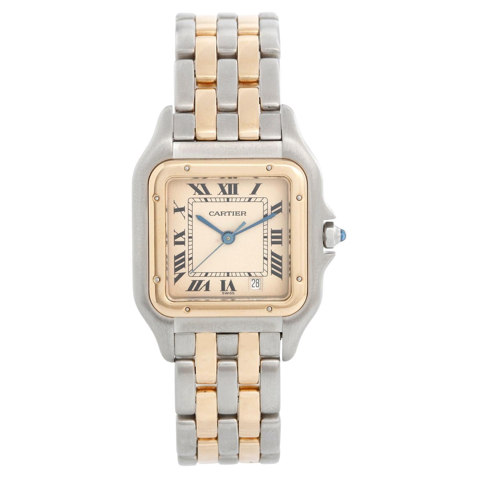 Cartier Panther Midsize 2-Tone 2-Row Steel & Gold Watch