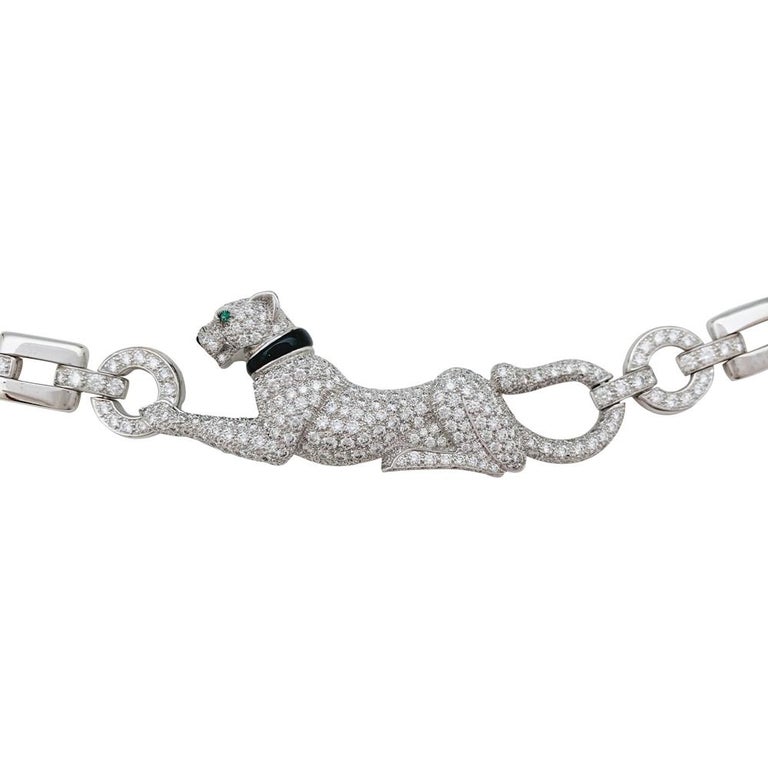 CRH7000648 - Geometry & Contrast necklace - White gold, rock crystal, onyx,  diamonds - Cartier