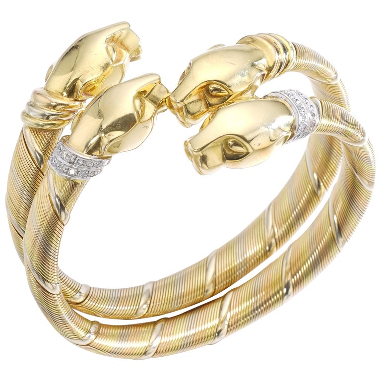 Cartier Panther Pair of Bracelets at 1stDibs