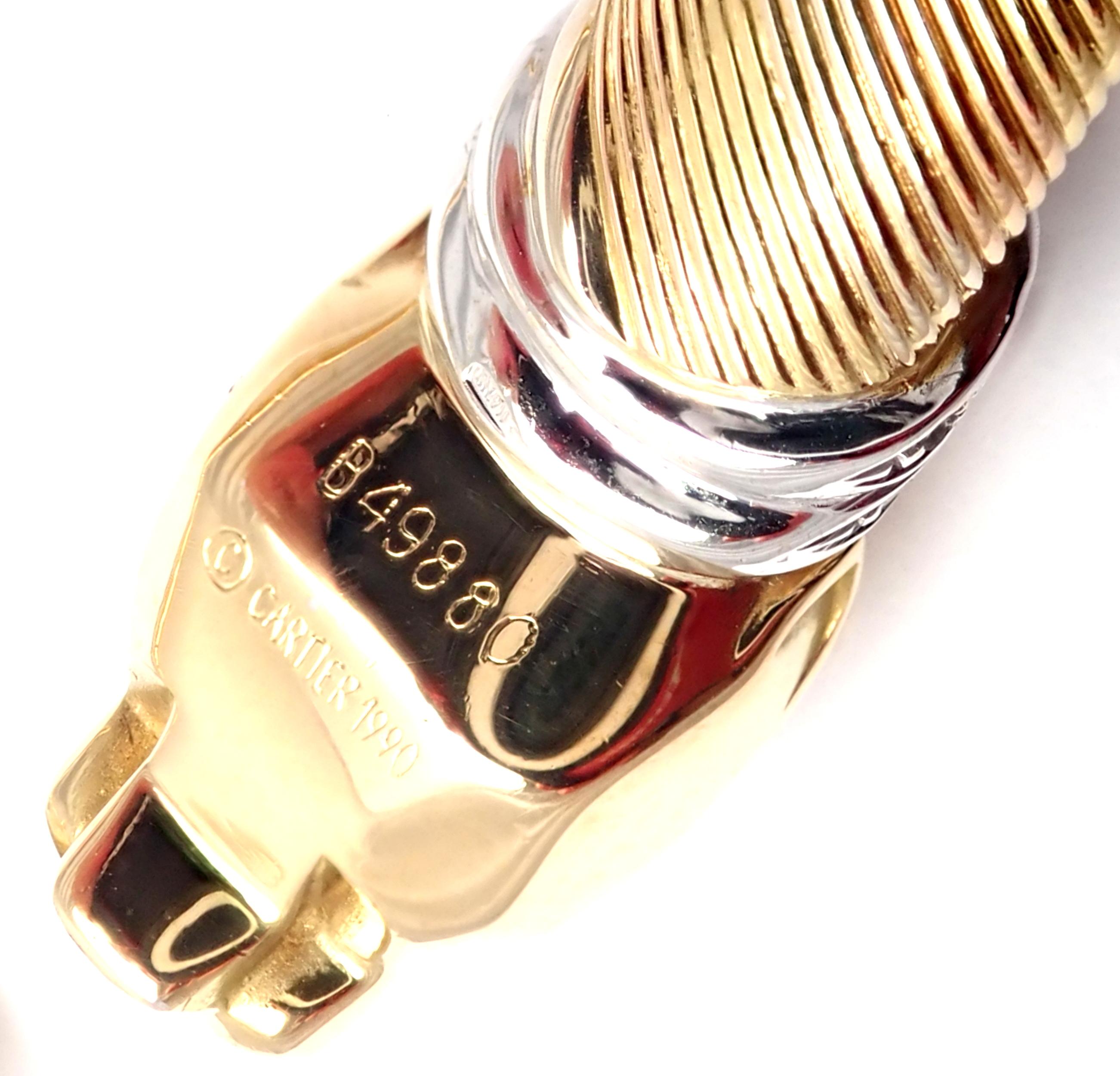 Women's or Men's Cartier Panther Panthere Diamond Collar Choker Tri-Color Gold Necklace