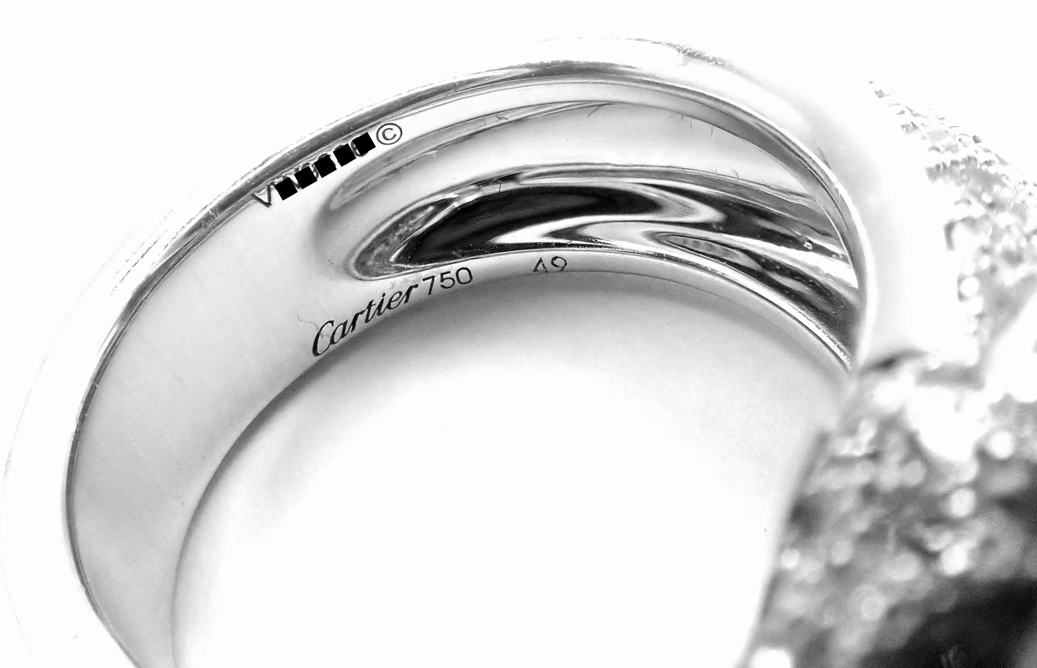 Cartier Panther Panthere Diamant Smaragd Onyx Weißgold Band Ring 2