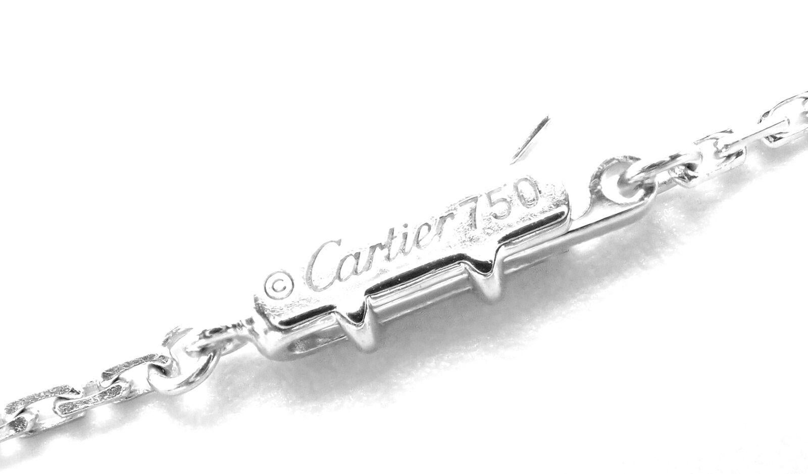 Cartier Weißgold-Halskette mit Panther Panthere-Diamant-Anhänger im Angebot 6