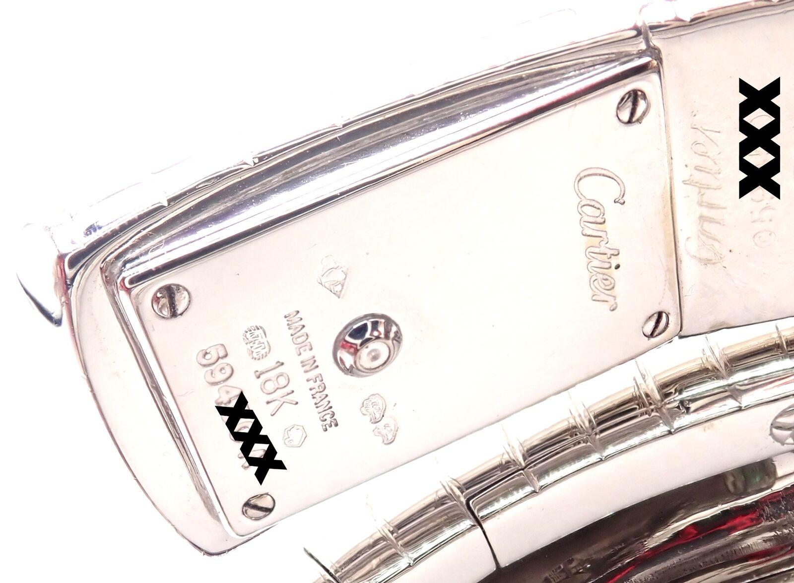 Cartier Panther Panthere Smaragd Onyx Armreif Armband Armbanduhr Quarz Armbanduhr im Angebot 5