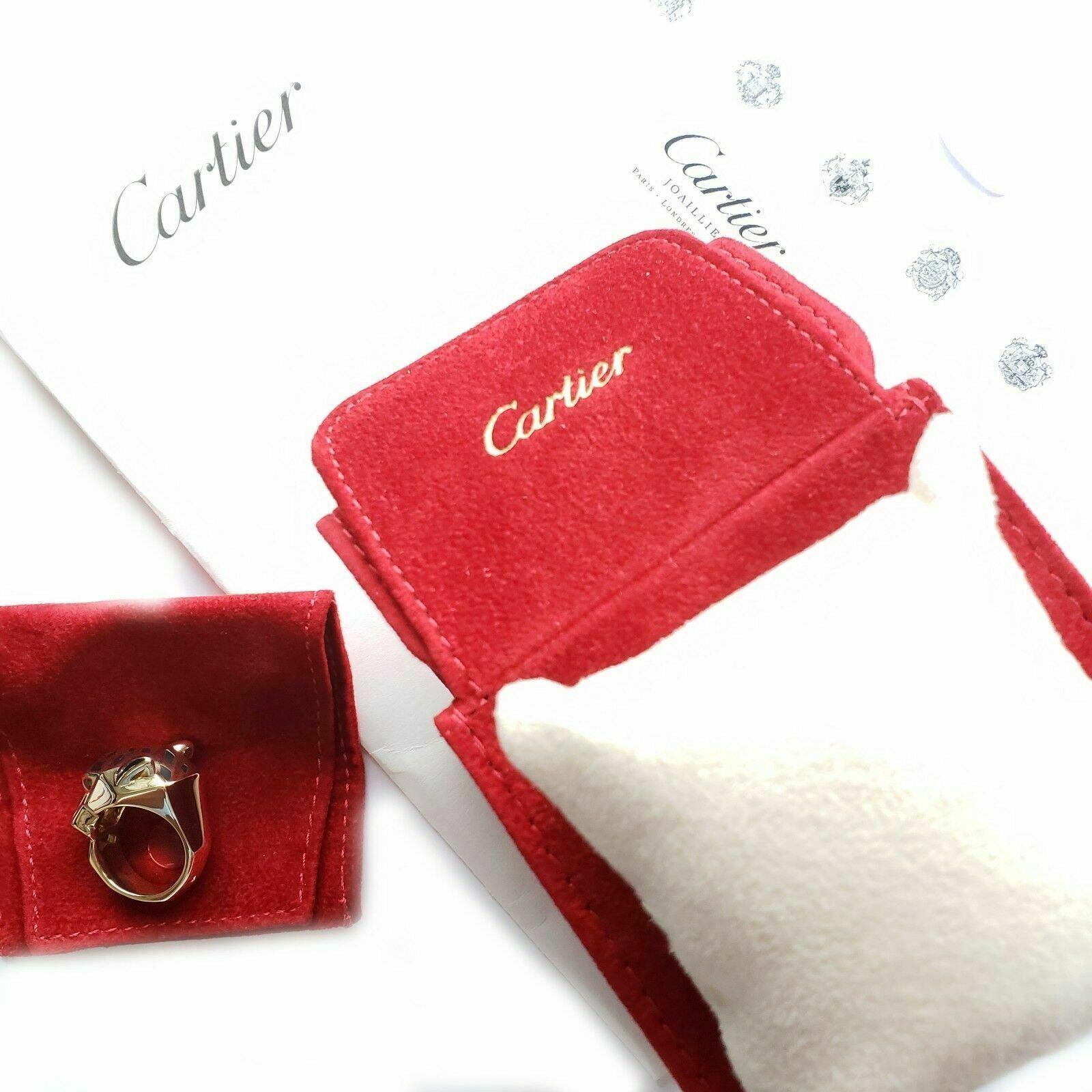 Cartier Panther Panthere Peridot Onyx Lacquer Yellow Gold Band Ring 1