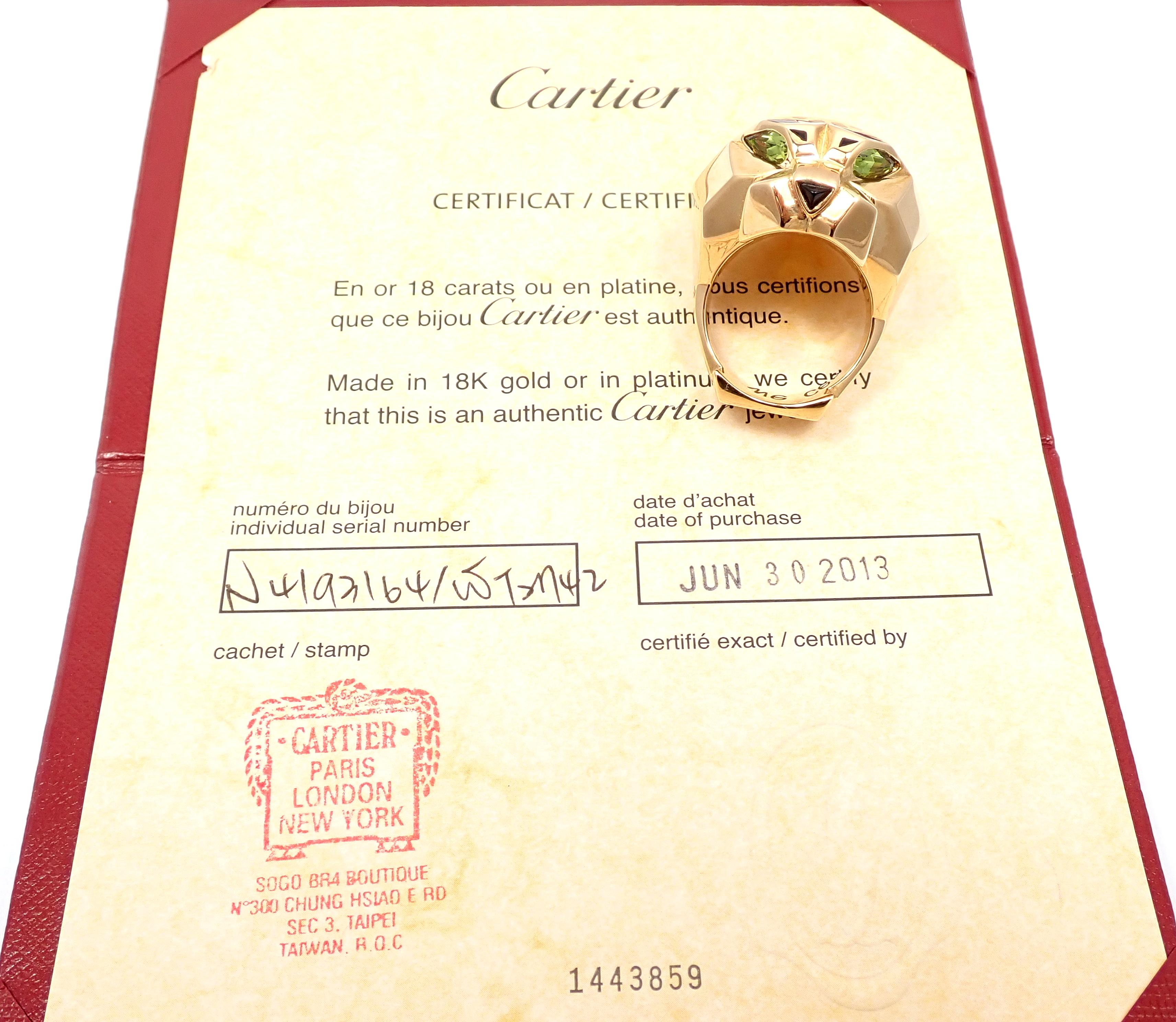 cartier peridot ring