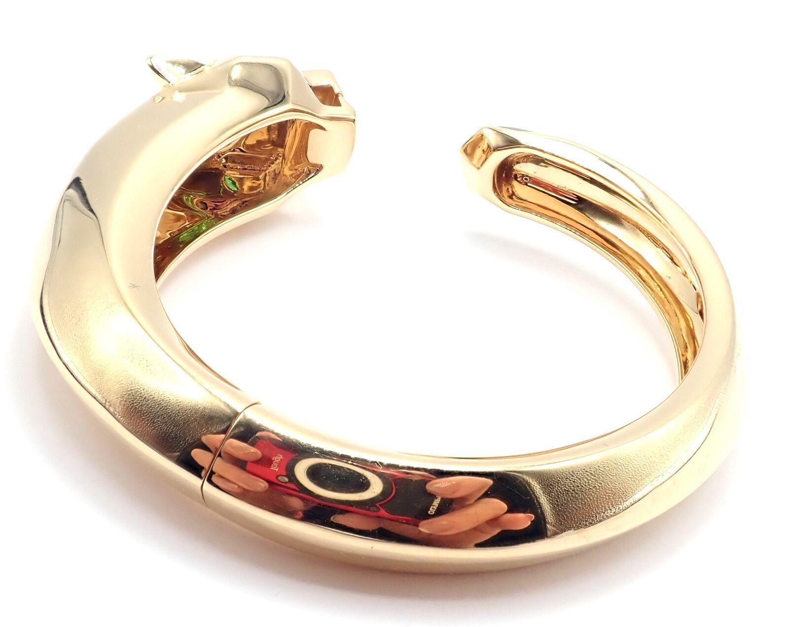Cartier Bracelet jonc Panthère Tavorite en or jaune et onyx, taille 16 en vente 3