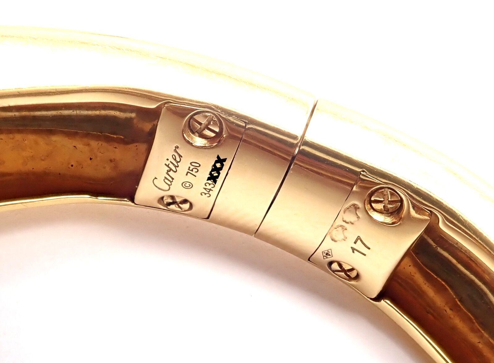 Cartier Bracelet jonc Panthère Tavorite en or jaune et onyx, taille 17 en vente 8