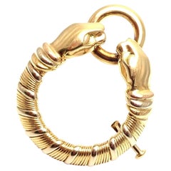 Cartier Panther Panthere Tri-Colored Gold Pin Brooch