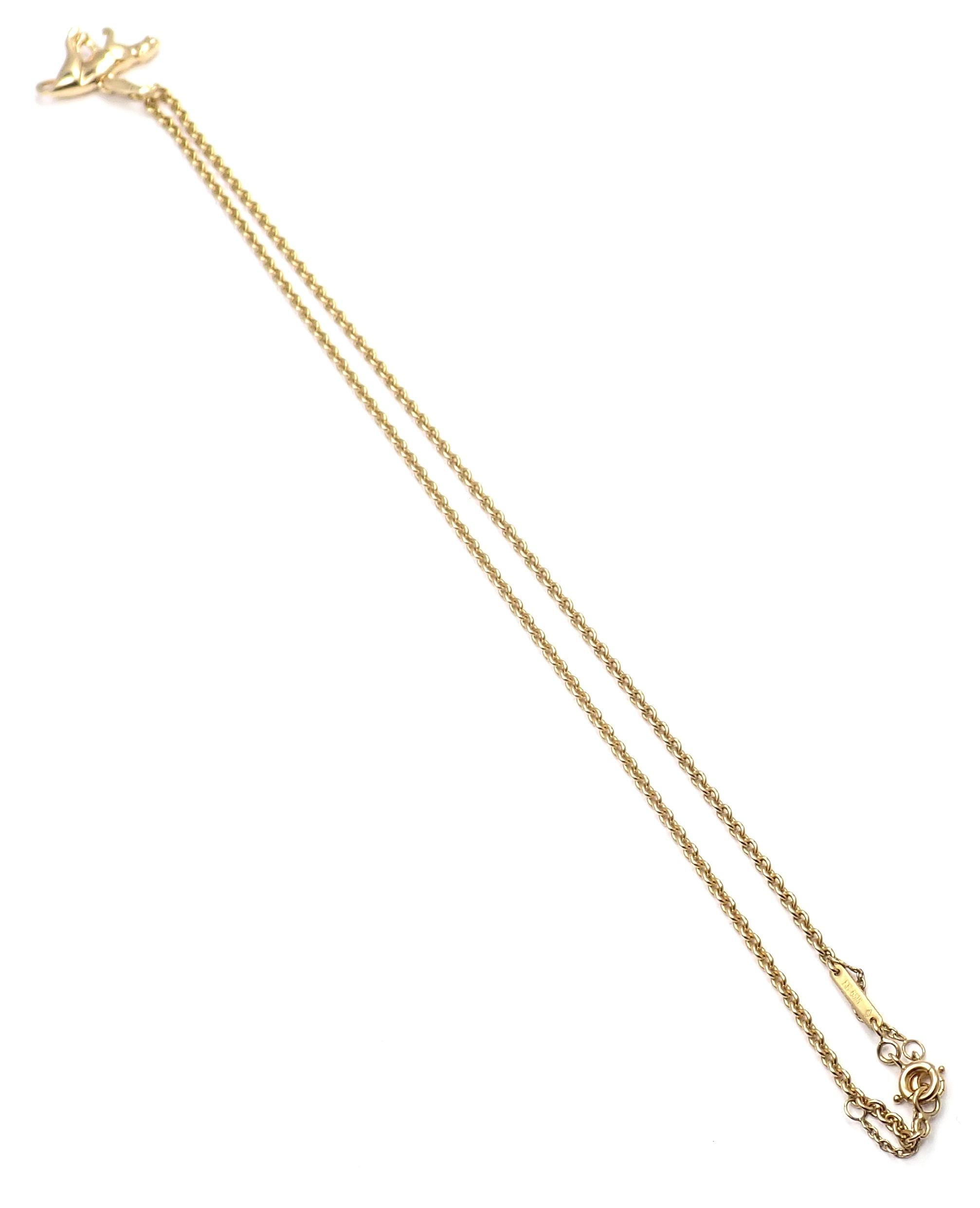 Cartier Panther Pendant Link Yellow Gold Chain Necklace 4