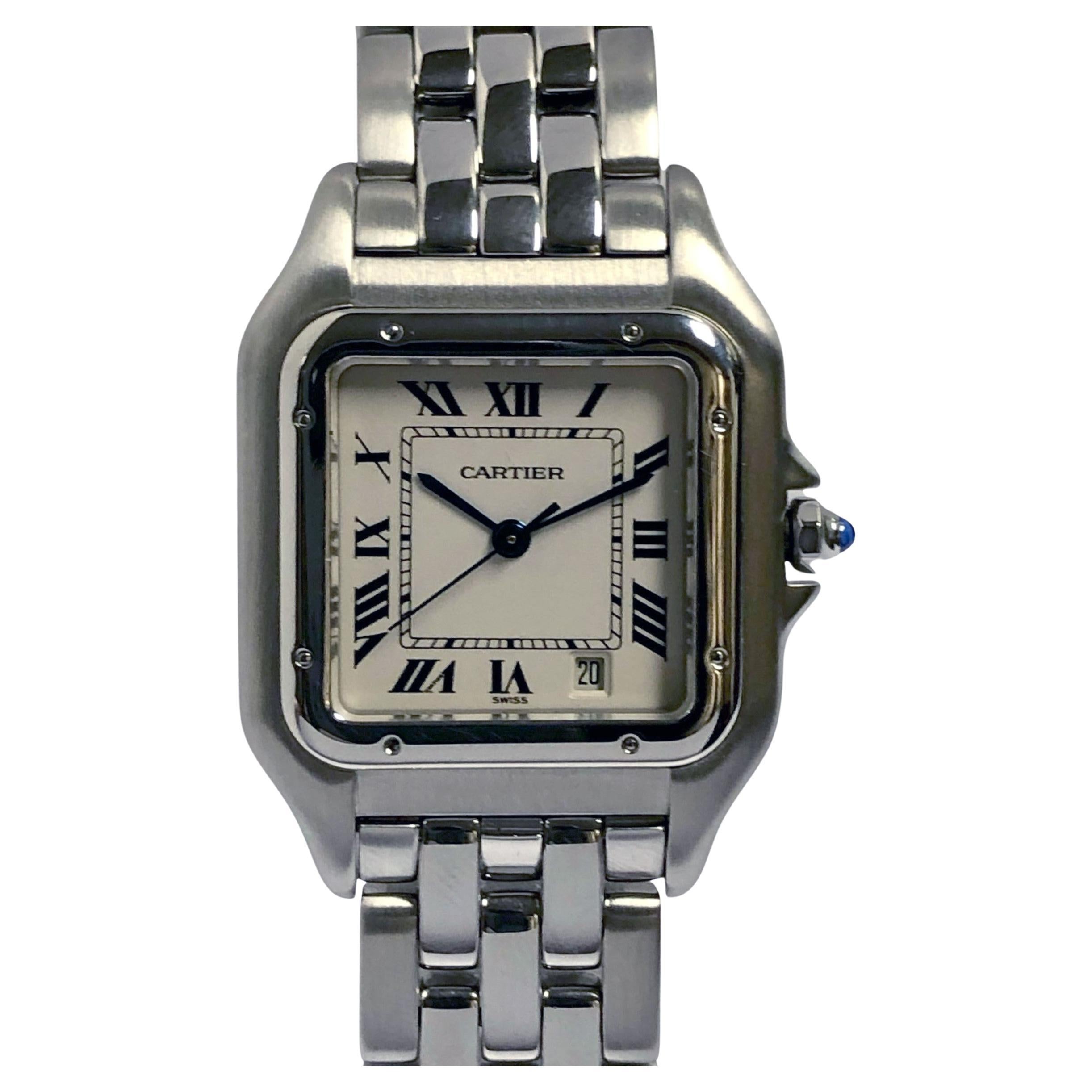 Cartier Panther Ref. 1310 Stainless Steel Mid Size Quartz Wrist Watch
