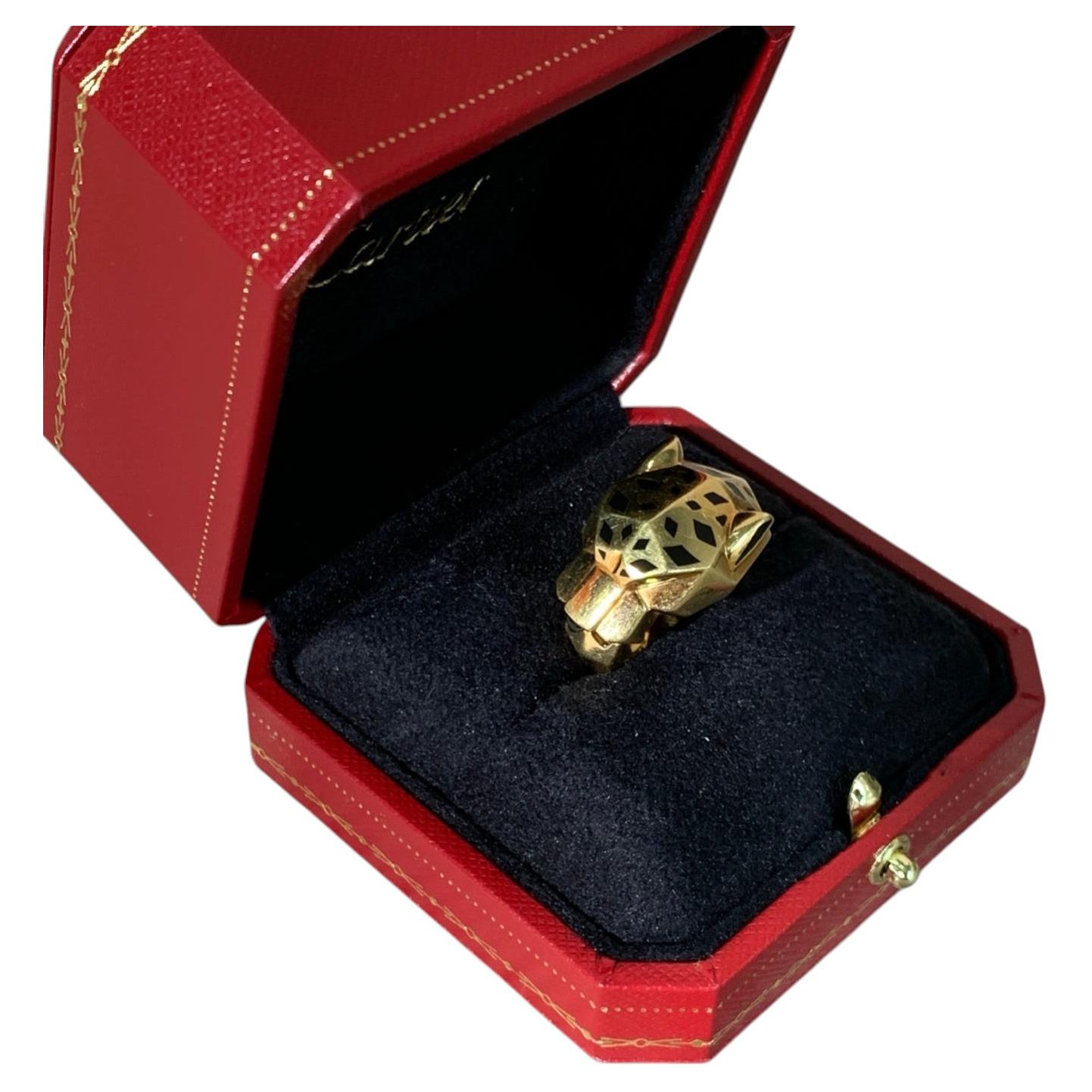 Bague Panthère de Cartier en or jaune 18K Taille 57