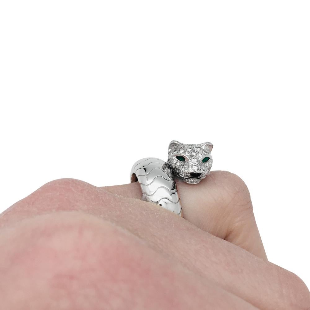 Cartier Panther Ring, Diamonds, Emeralds and Onyx 2