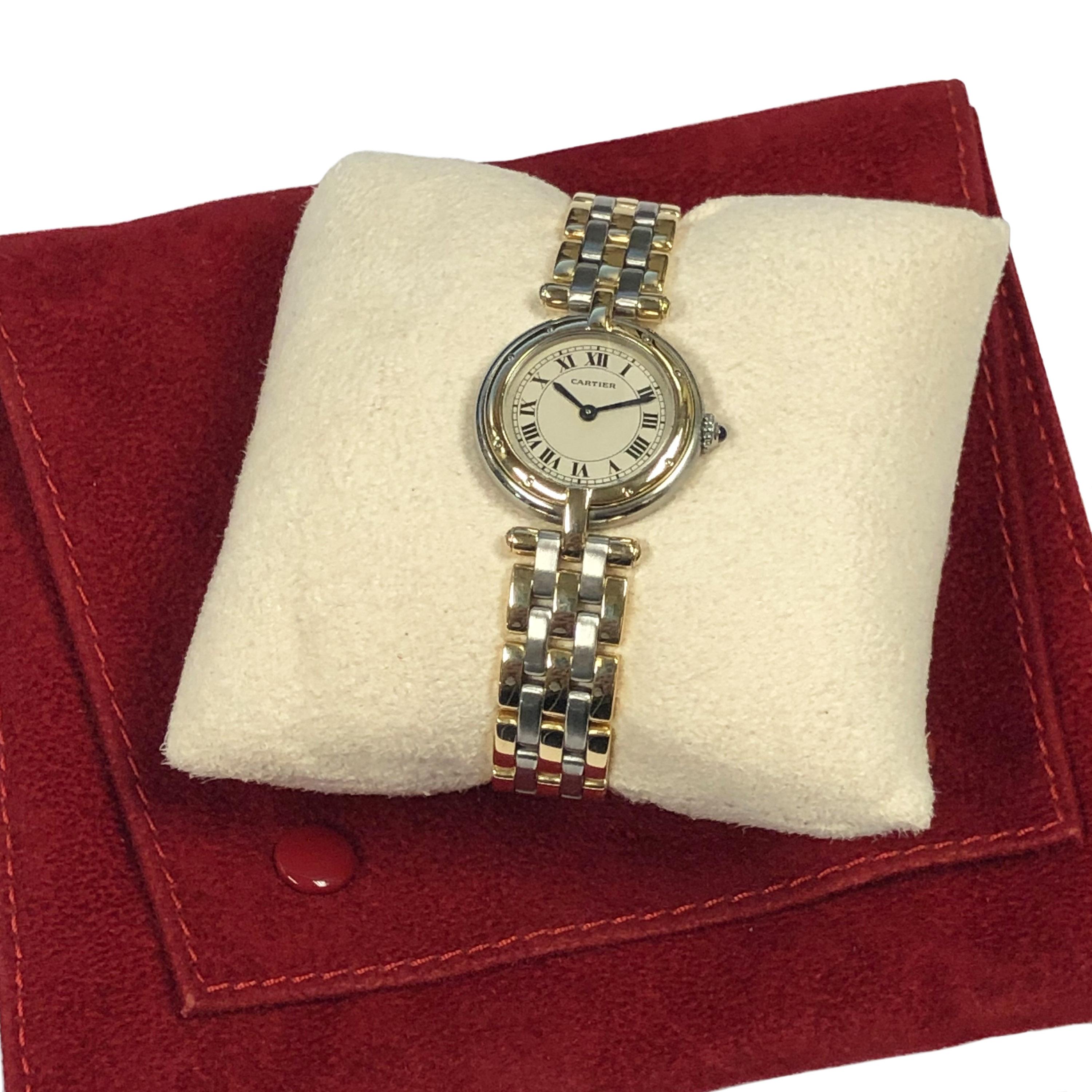 Cartier Panther Ronde Ladies 18 Karat and Steel Quartz Wristwatch 1