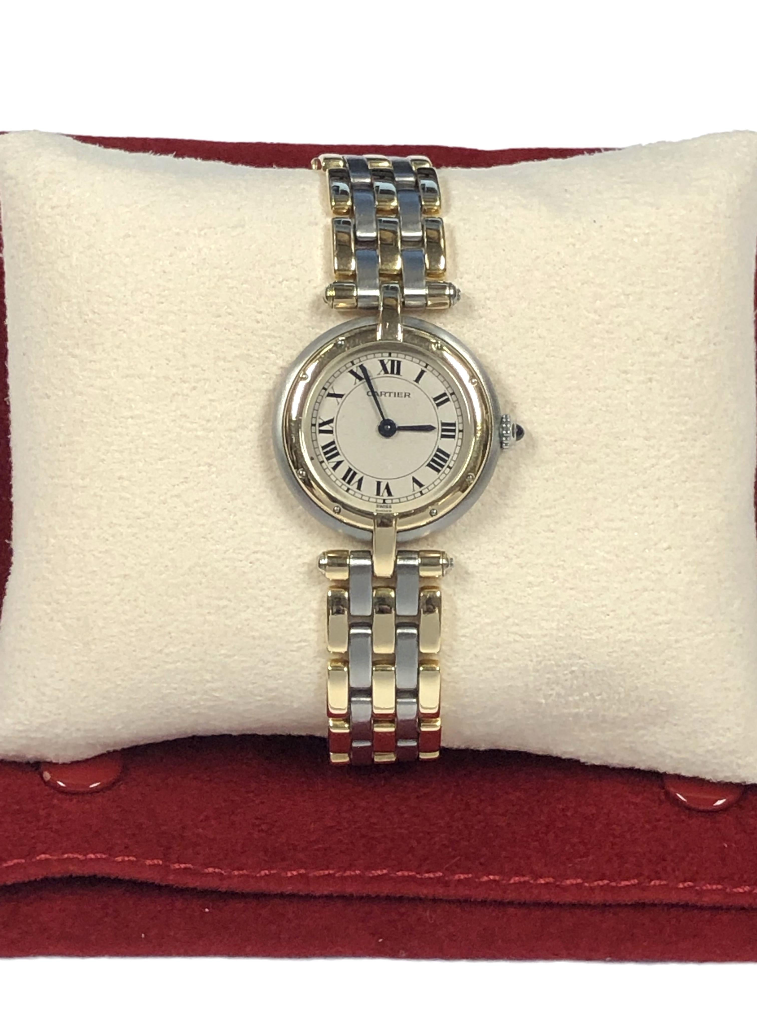 Cartier Panther Ronde Steel and Gold Ladies Quartz Wrist Watch 1