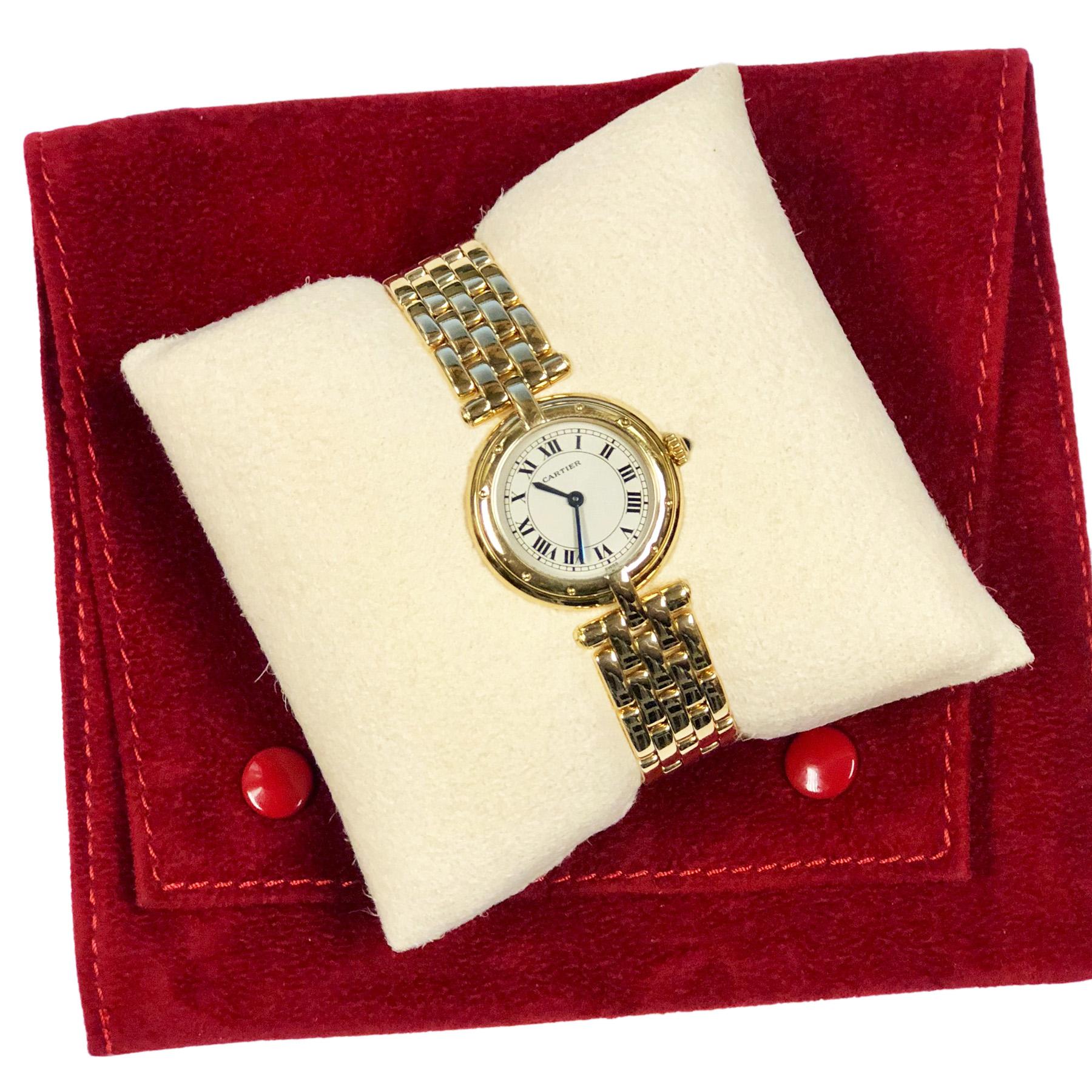 Women's Cartier Panther Ronde Yellow Gold Ladies Quartz Wristwatch