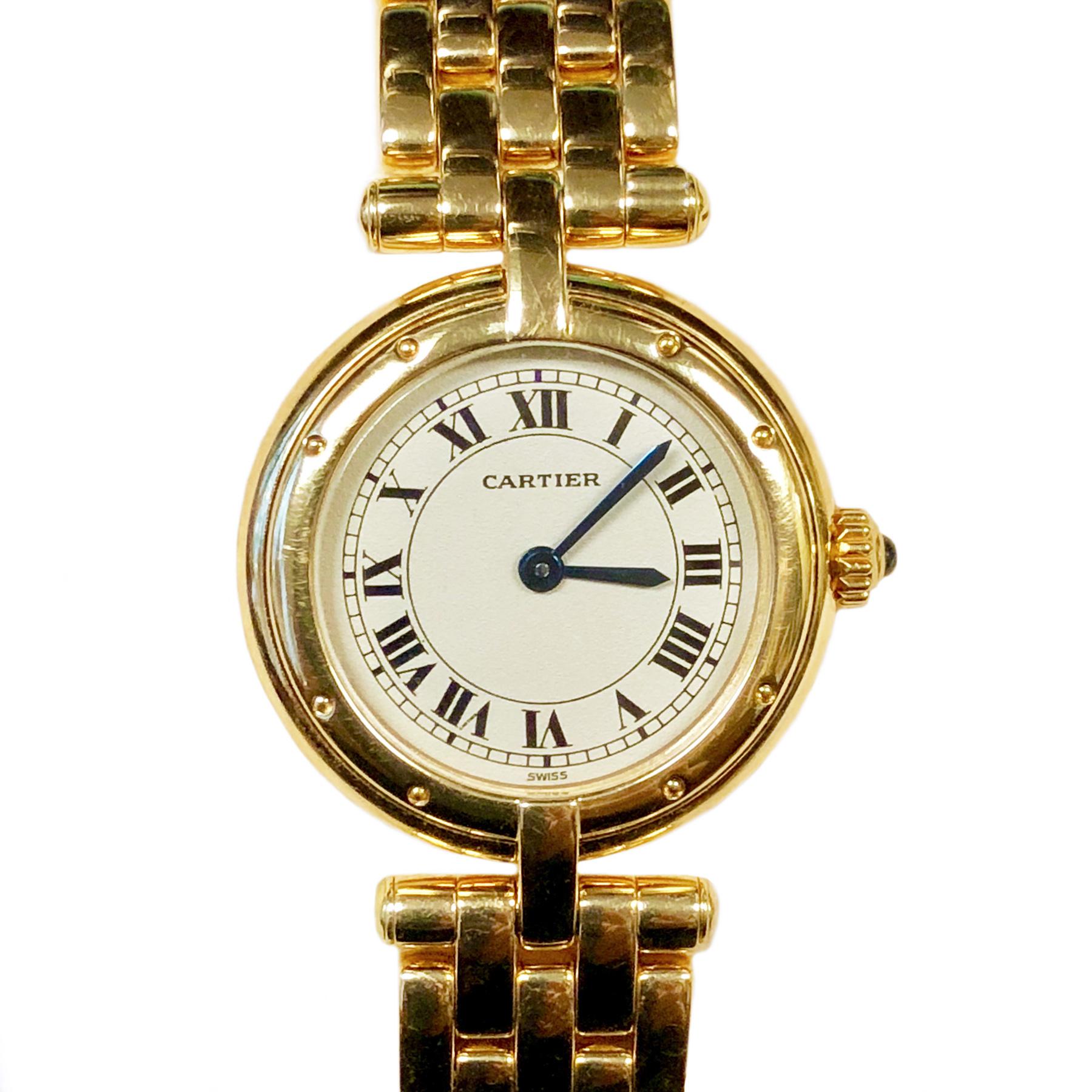 Cartier Panther Ronde Yellow Gold Ladies Quartz Wristwatch