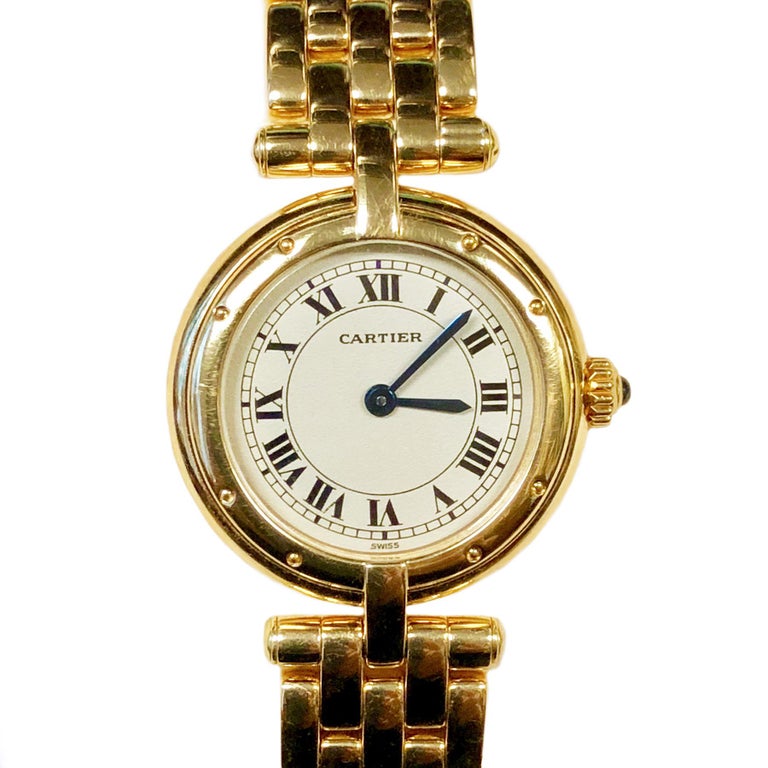 Cartier Panther Ronde Yellow Gold Ladies Quartz Wristwatch at 1stDibs