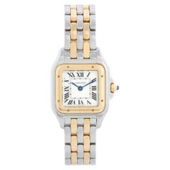 Cartier Panther Kleine 2-farbige Panther-Uhr aus Stahl und Gold 4023 W2PN0006