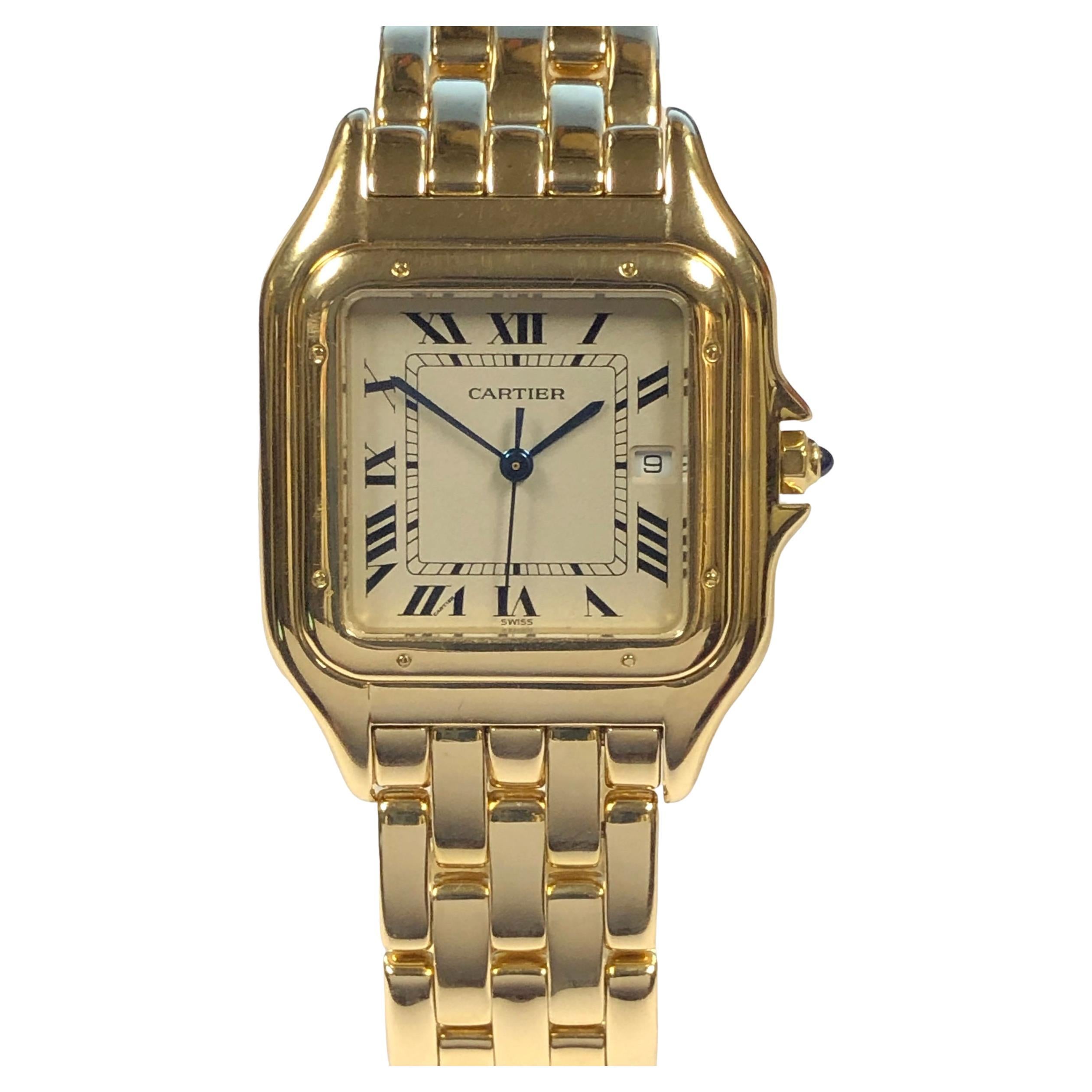 Cartier Panther Yellow Gold Jumbo Wrist Watch