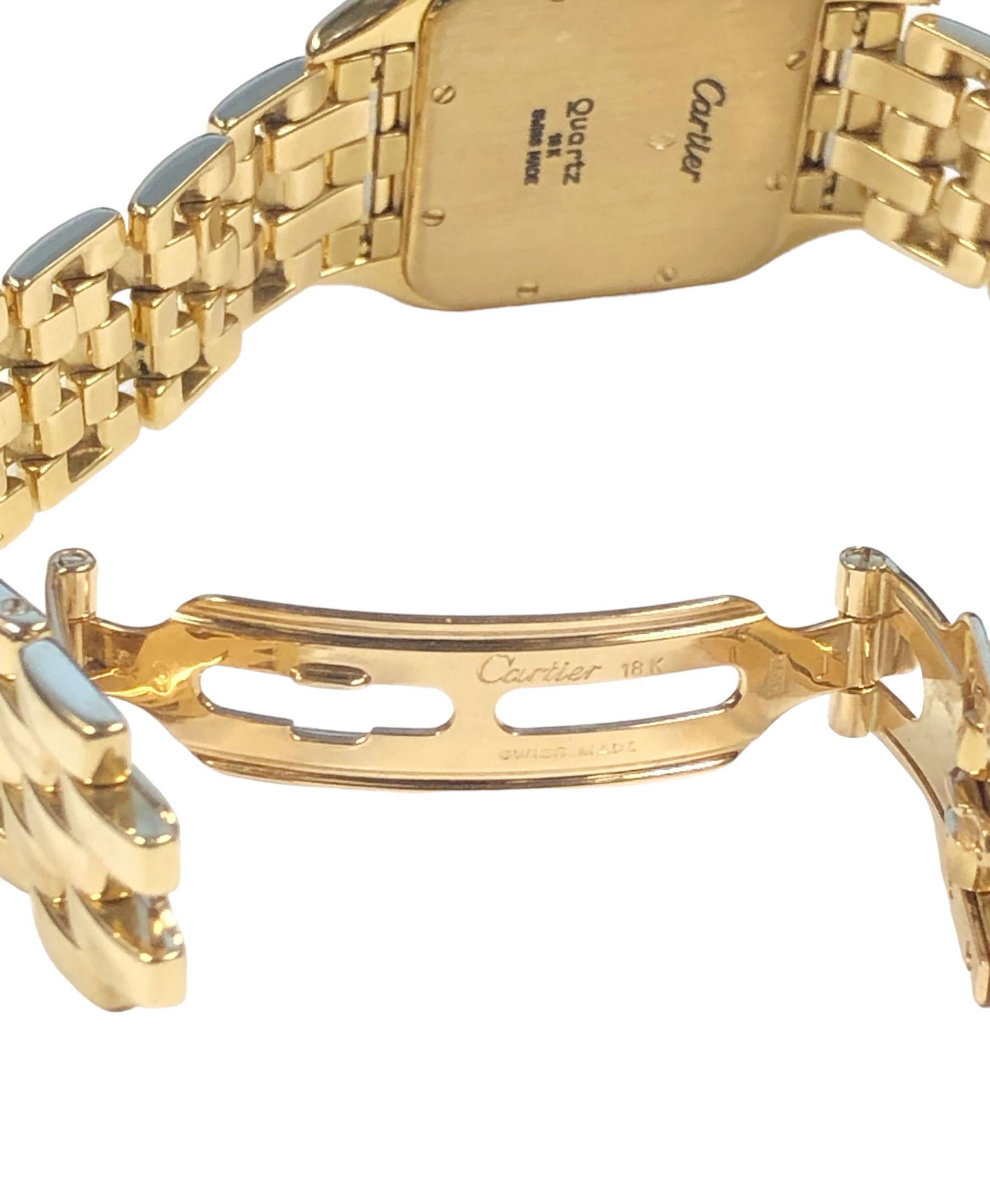Cartier Montre-bracelet Panthère en or jaune avec grand quartz Unisexe en vente