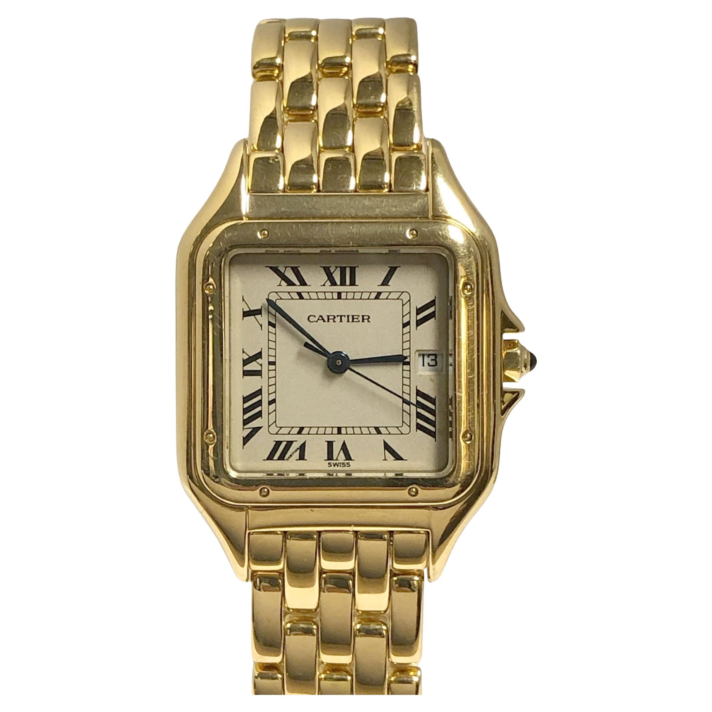 Cartier Panther Yellow Gold Large Quartz Wrist Watch