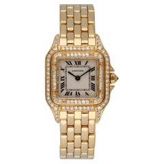Cartier Panthere 10702 18K Yellow Gold Diamond Ladies Watch