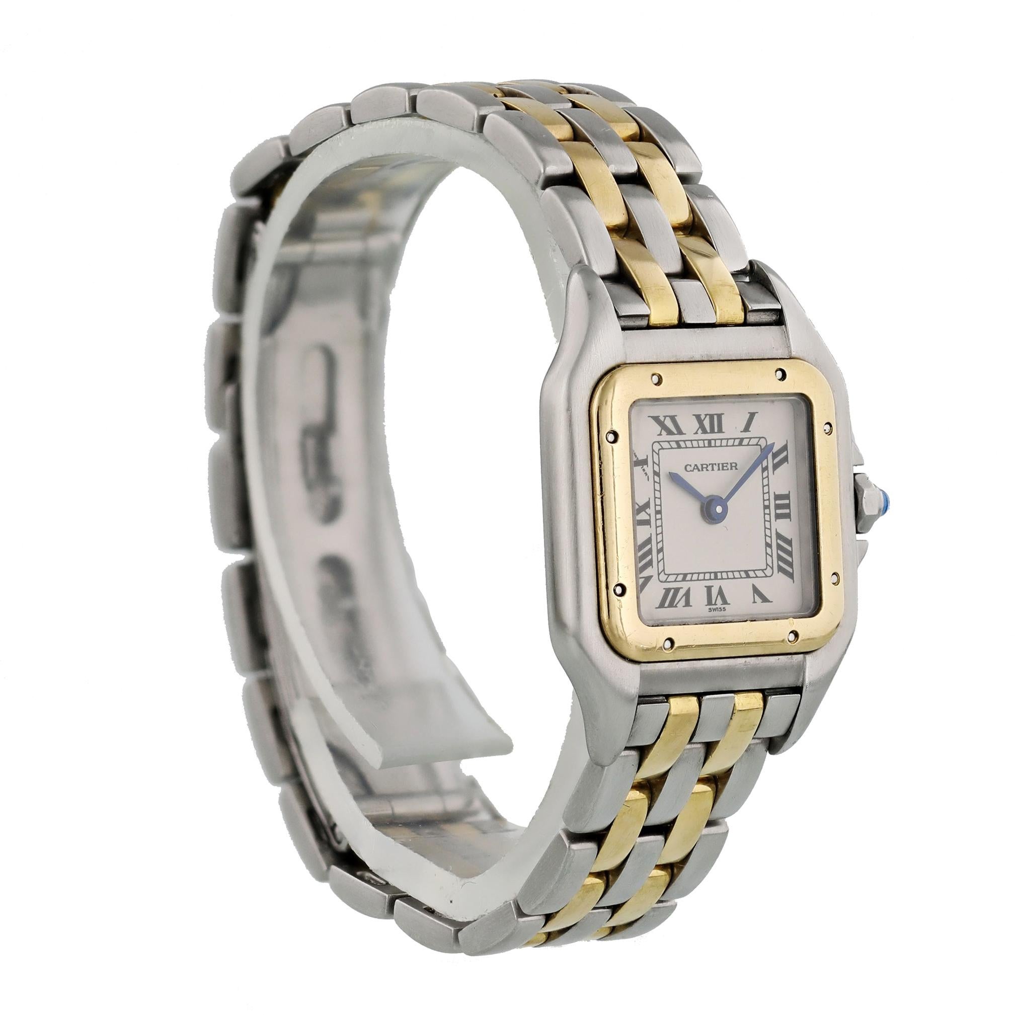 Cartier Panthere 1120 Two-Tone Ladies Watch In Excellent Condition In New York, NY
